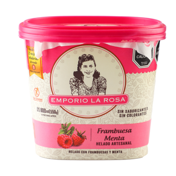Frambuesa Menta Emporio La Rosa – helado artesanal con sabor auténtico