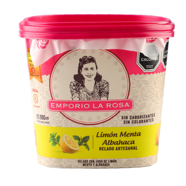 Limon Menta Albahaca Emporio La Rosa – helado artesanal con sabor auténtico