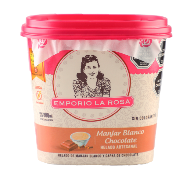 Manjar Blanco Chocolate Emporio La Rosa – helado artesanal con sabor auténtico