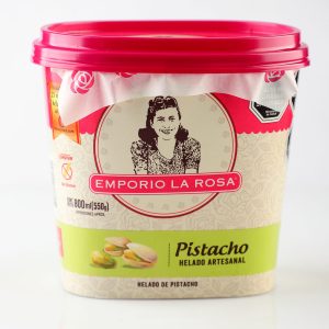 Helado artesanal de pistacho Emporio La Rosa, cremoso y elaborado con ingredientes naturales