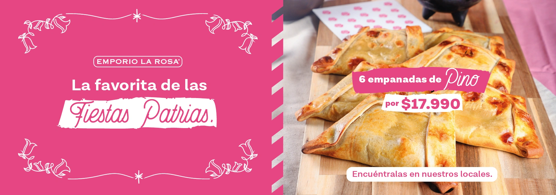 fiestas patrias lleva tu empanada en emporio la rosa
