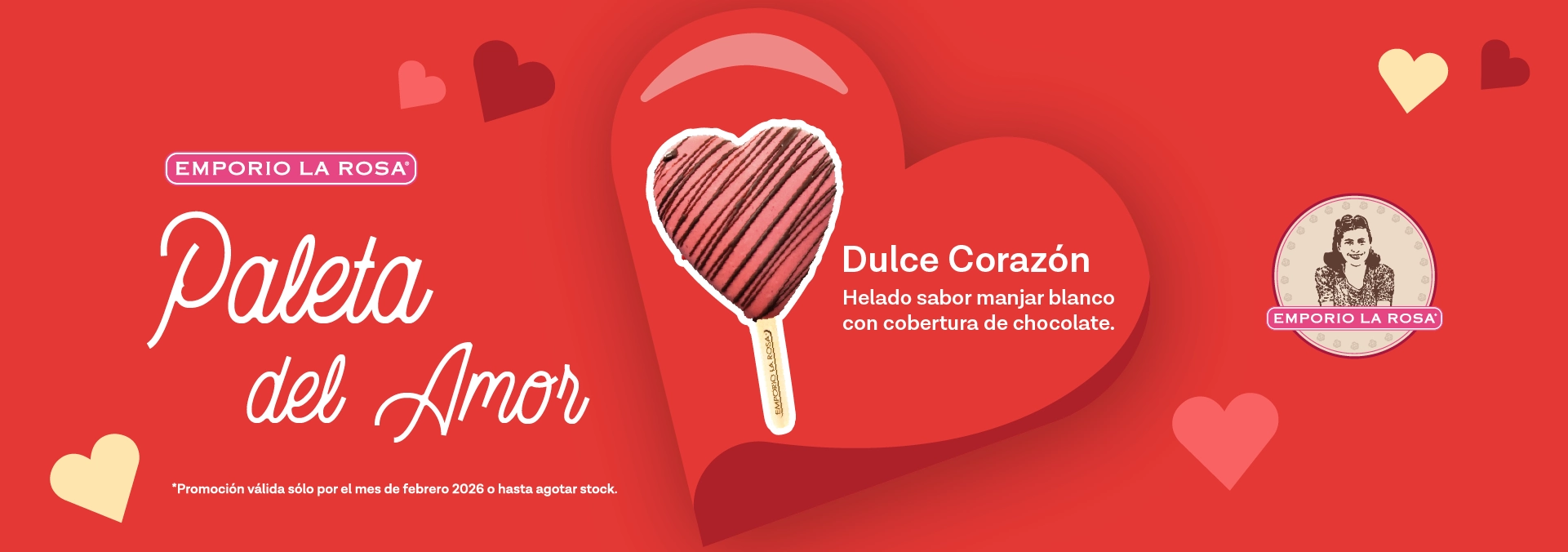 Paleta corazón de febrero Día del amor Emporio la rosa
